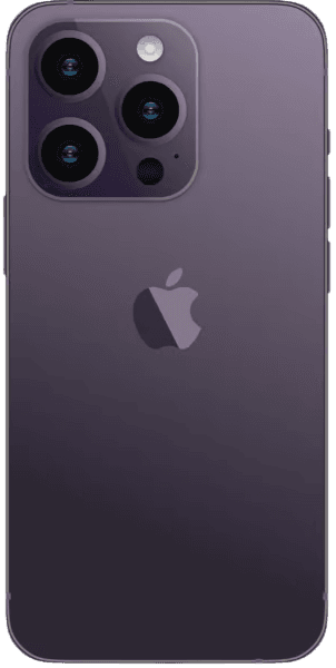 iPhone 14 Pro – front, bagside og sideprofil