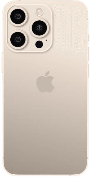 iPhone 16 Pro Max – front, bagside og sideprofil